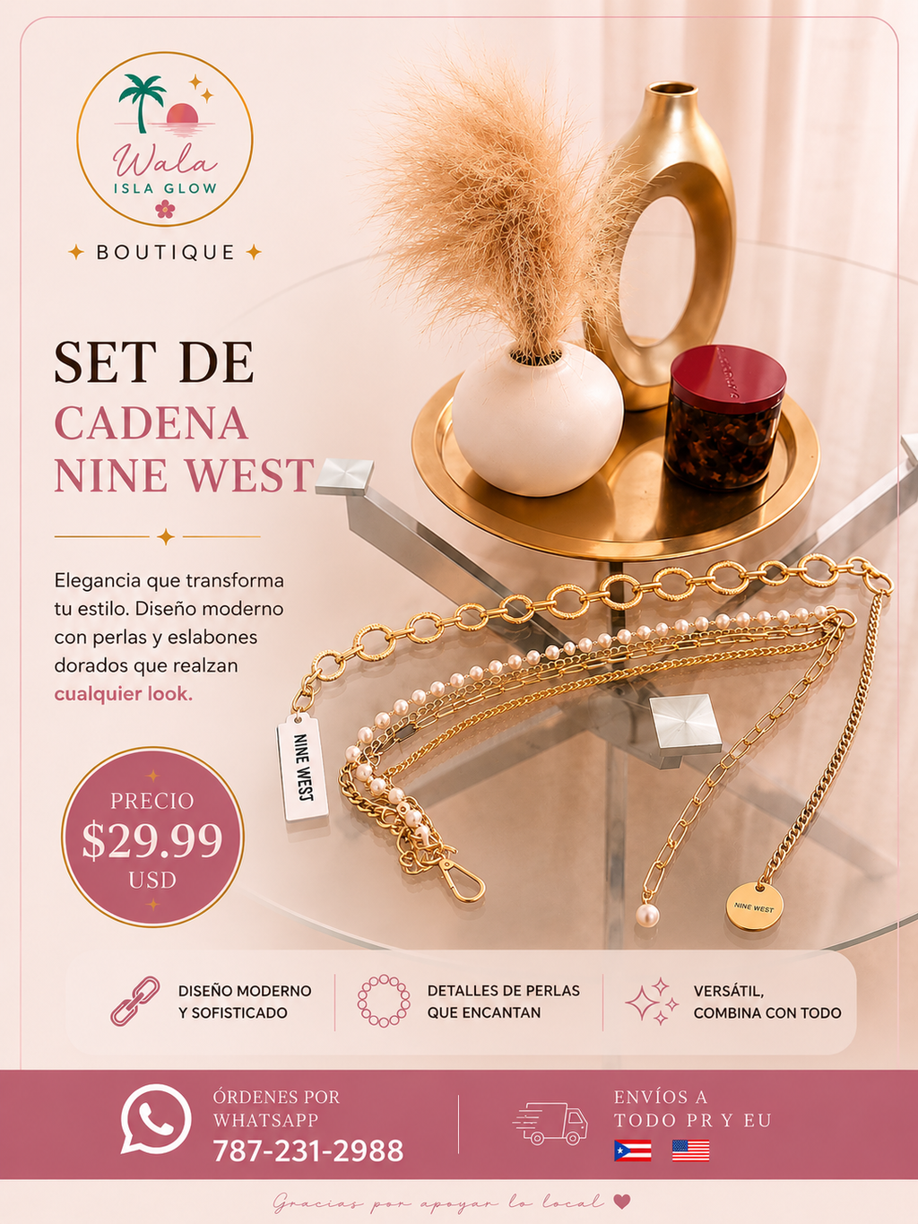 Set de Cadena Nine West