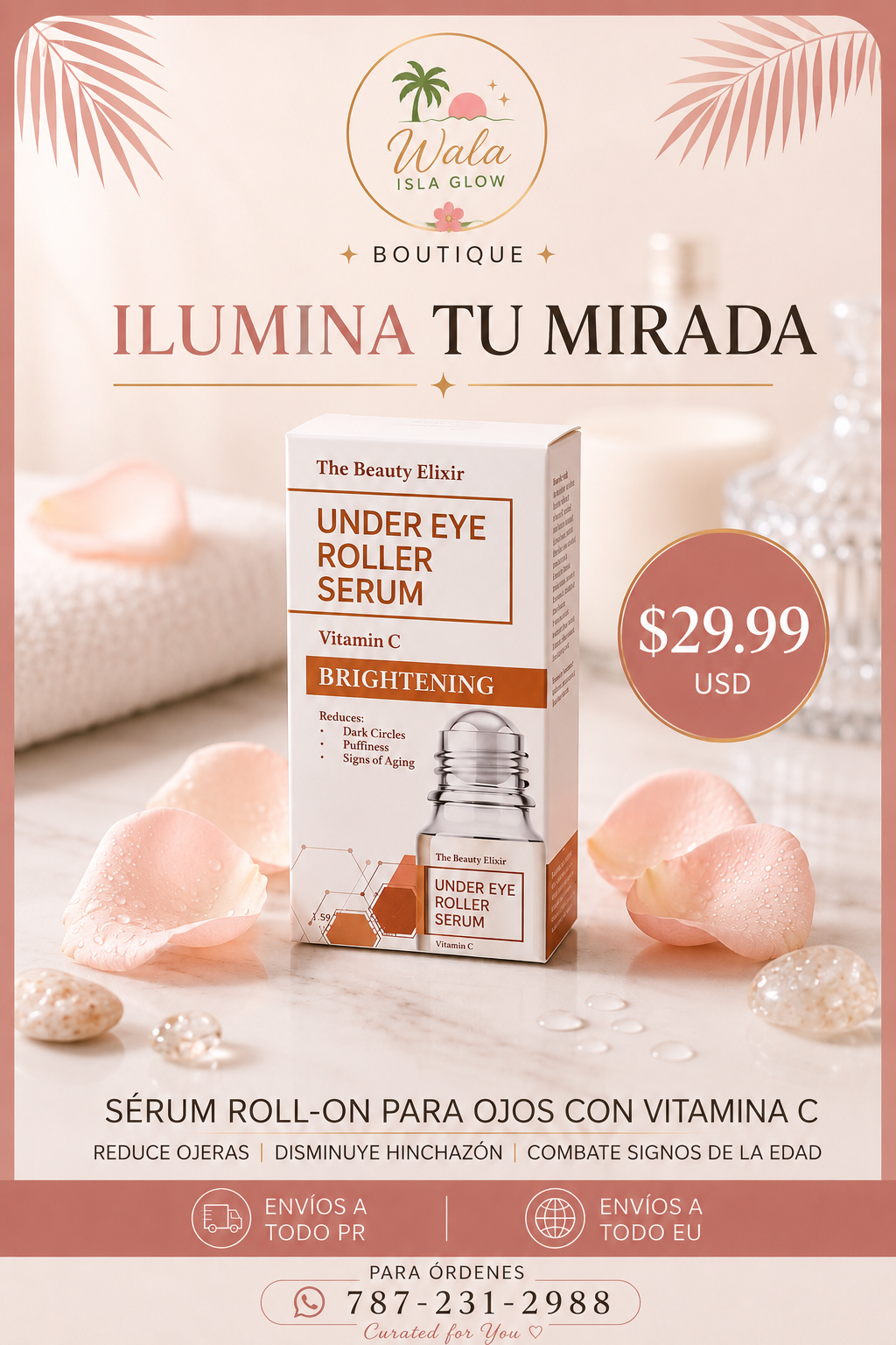 Sérum Roll-On para Ojos - Vitamina C