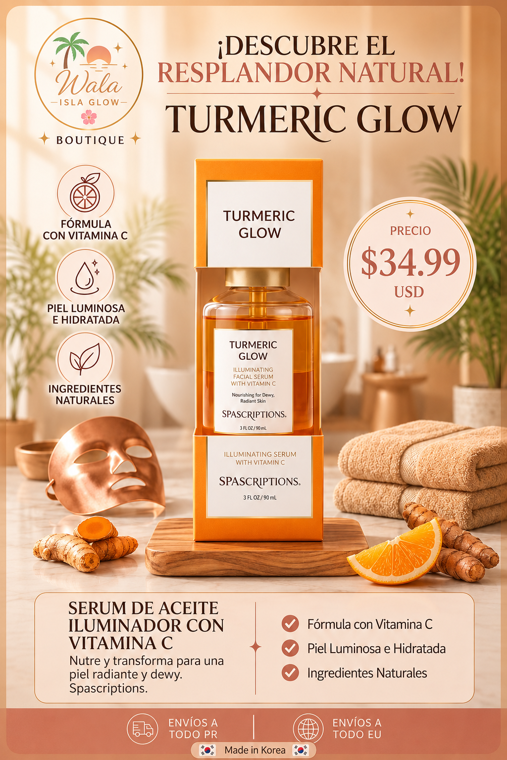 Spascriptions Turmeric Glow Serum