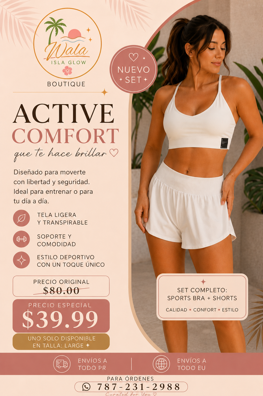 Set Cream (Top + Shorts)