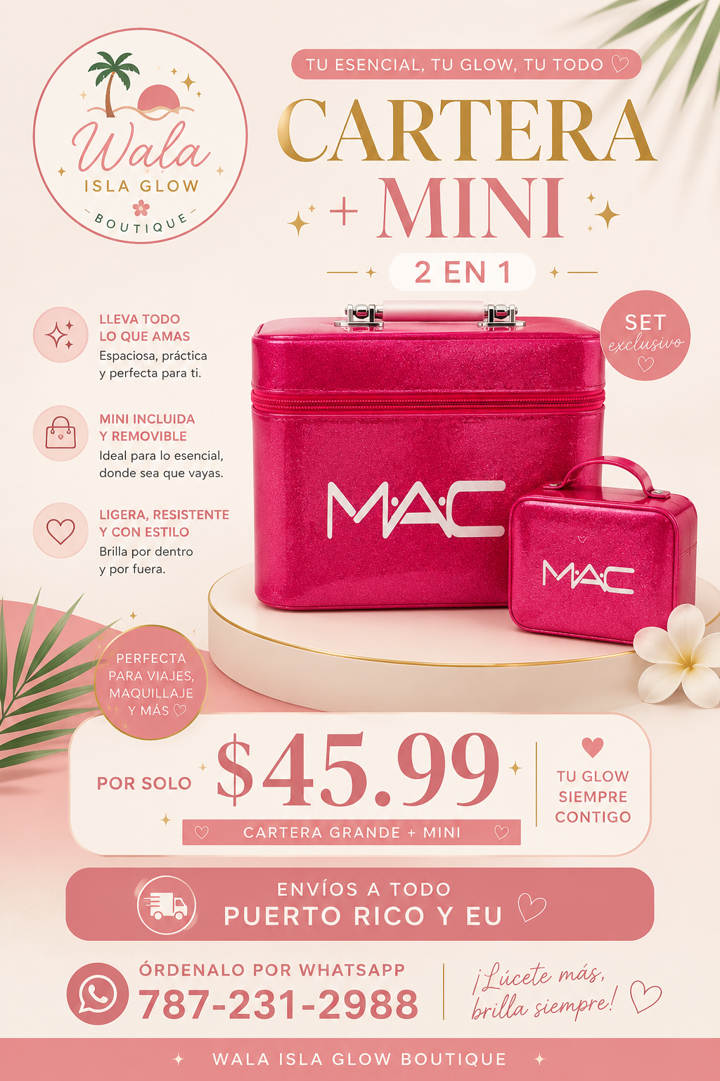 Cartera + Mini MAC 2 en 1