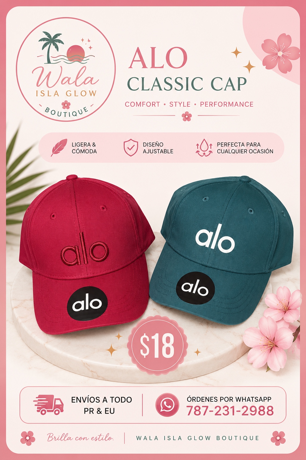 Gorra Alo Vino/Verde Botella