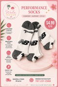 Medias New Balance No Show - Blanco/Negro (por par)