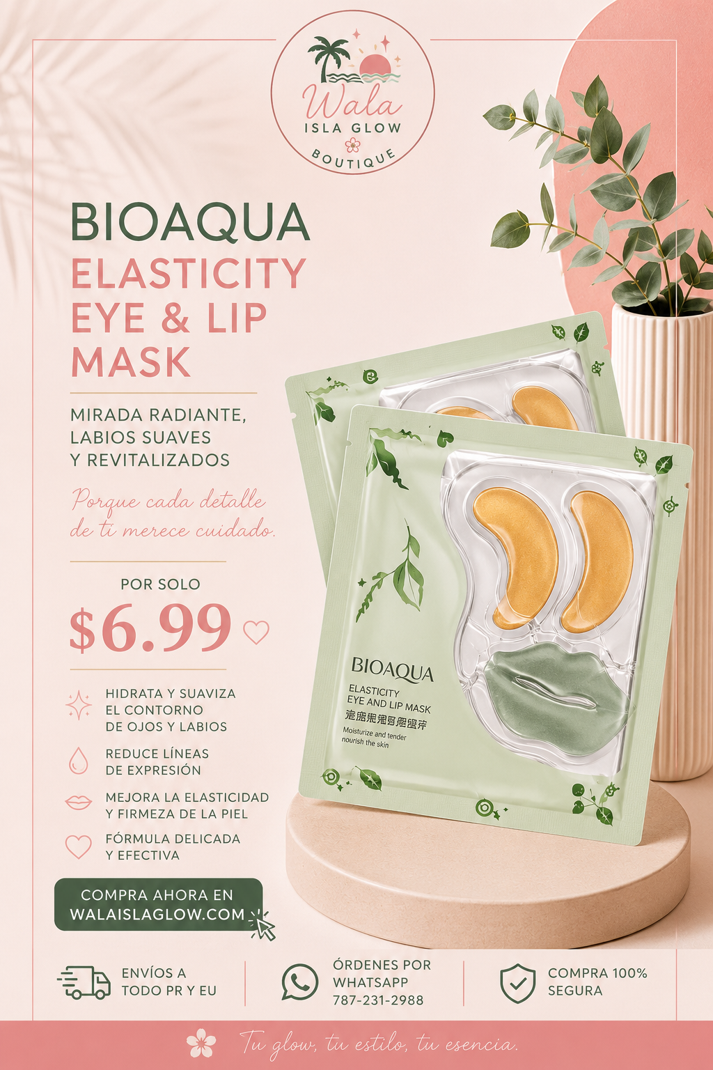 Bioaqua Elastic Eye & Lip Mask