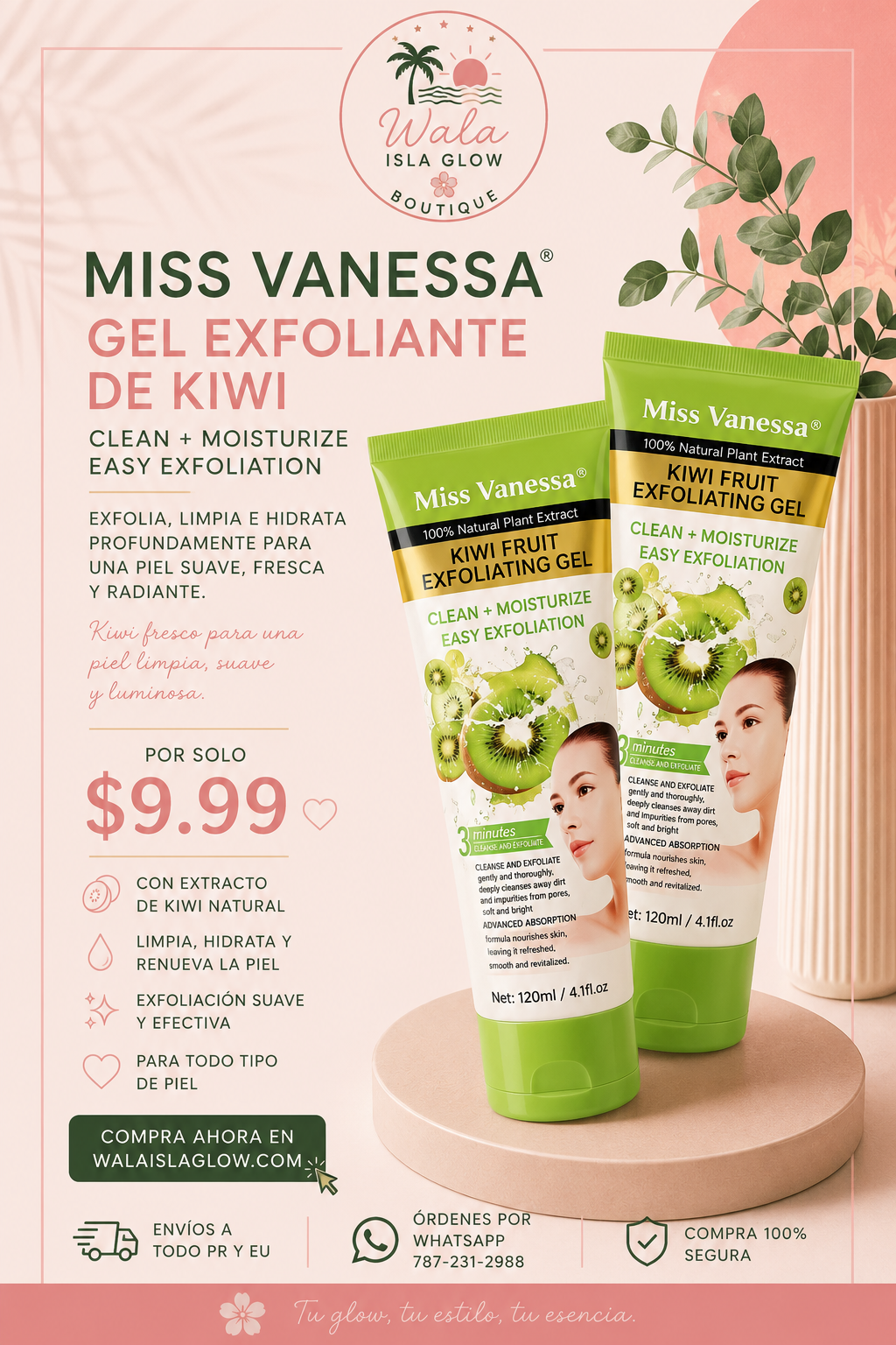 Miss Vanessa Exfoliante Kiwi