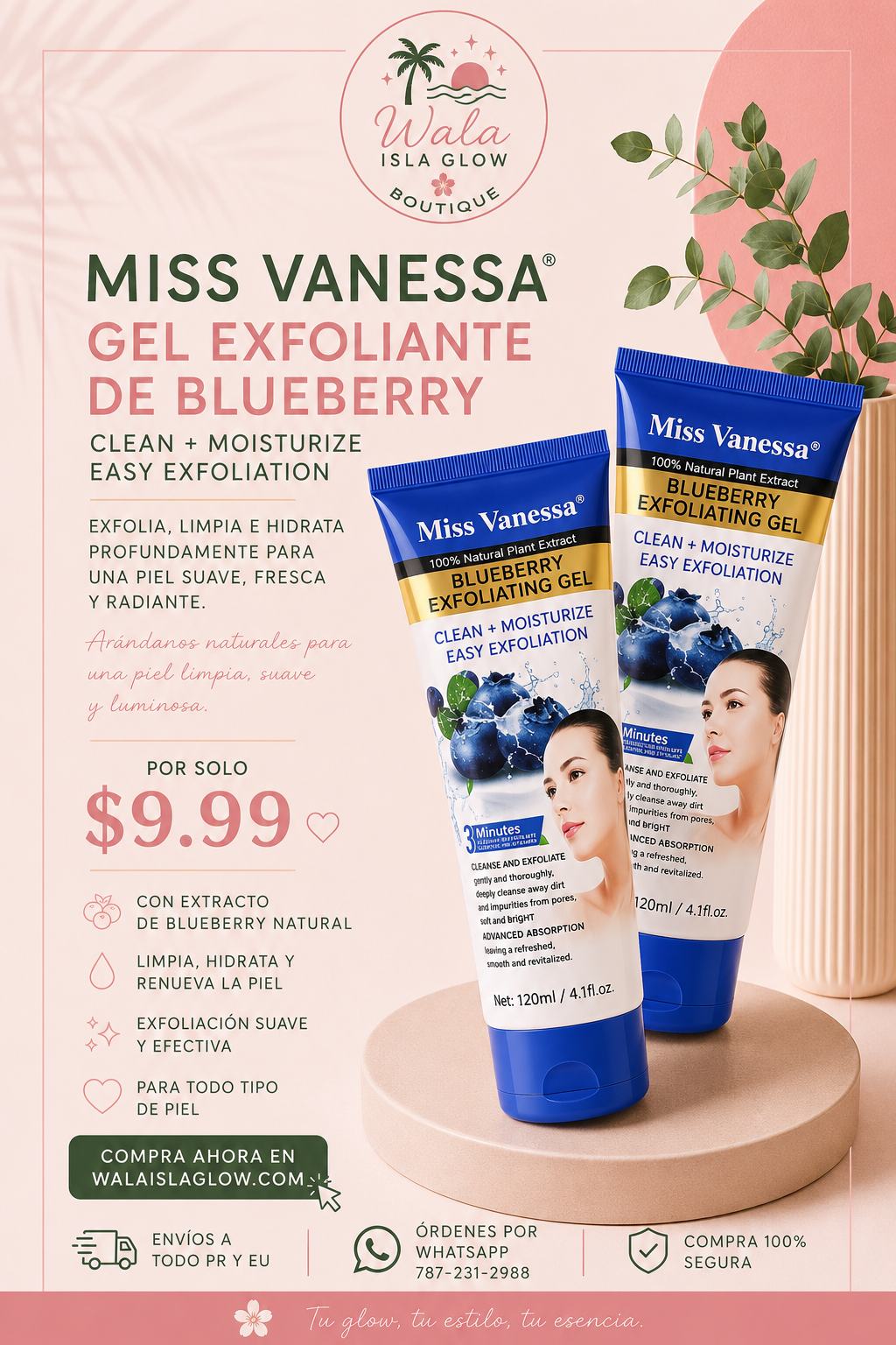 Miss Vanessa Exfoliante Blueberry
