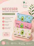 Neceser con diseño de aguacate