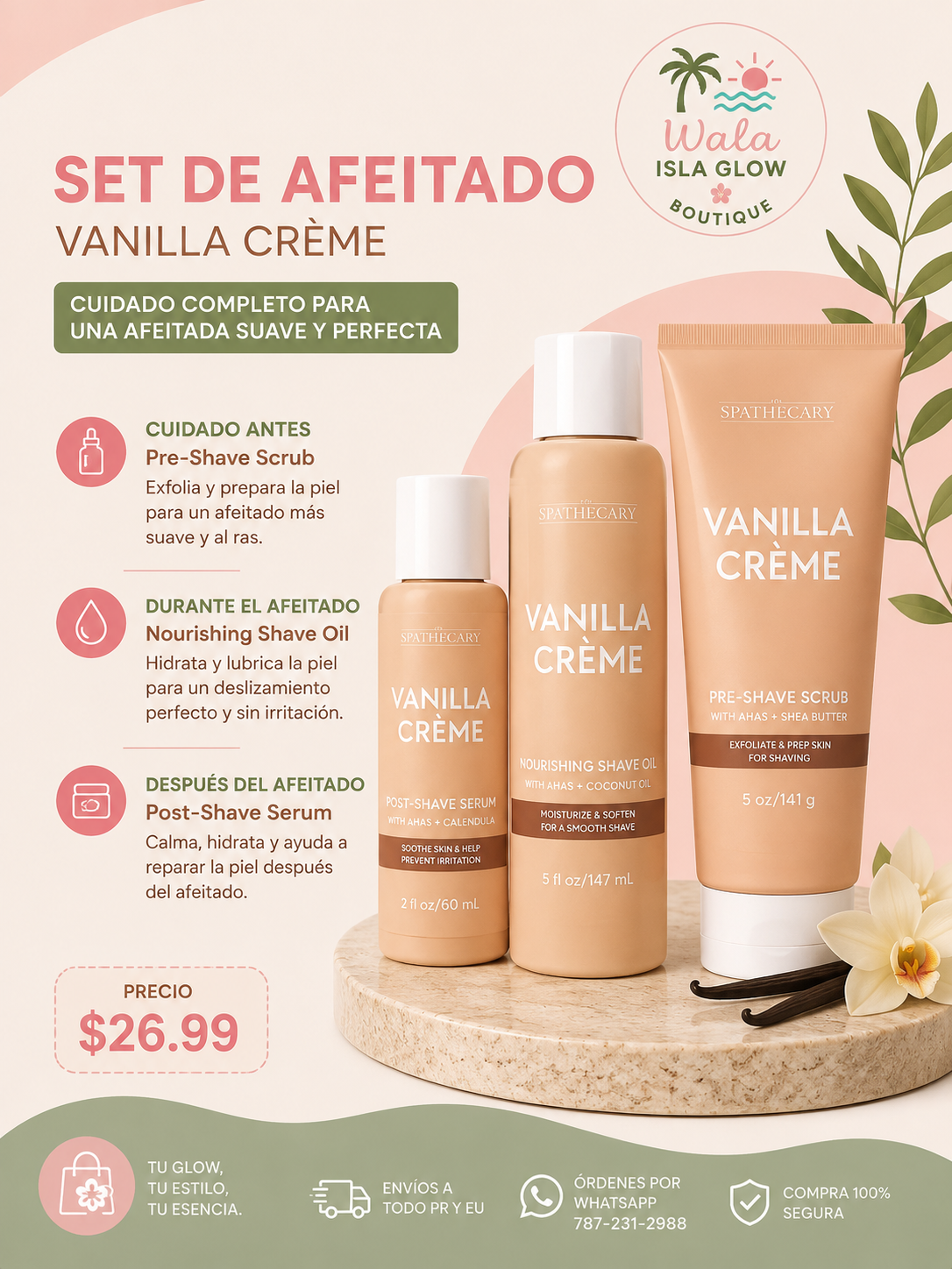 Set de Afeitado Vanilla Crème - Spathecary