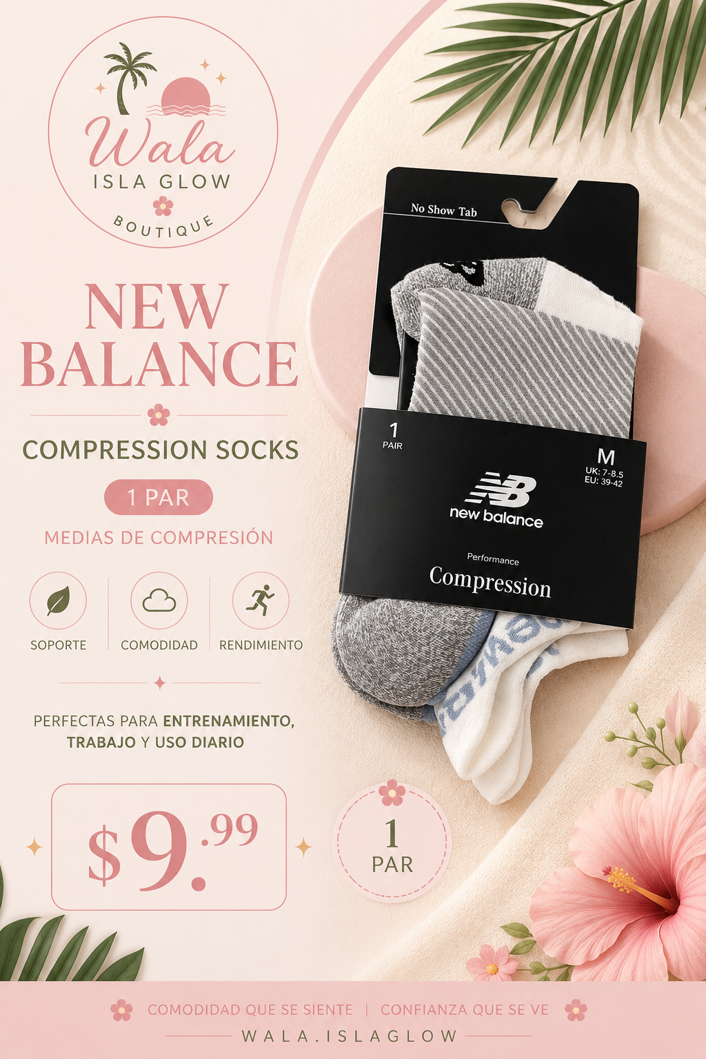 Medias de Compresión New Balance - 1 Par
