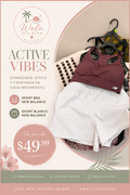 New Balance Set 2 Piezas - Sports Bra Vino + Short Blanco