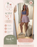 Active Set Under Armour (Sports Bra + Shorts) - Lila
