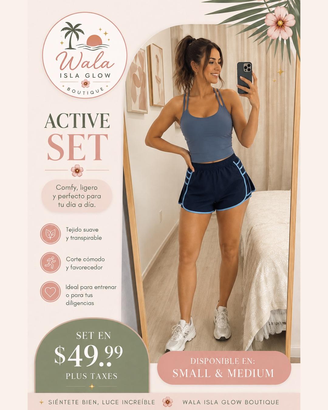 Active Set - Tank + Shorts (Azul Marino)